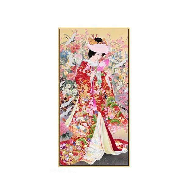 Ukiyo-e Japanese Style Lady Figure Decorative Painting For Sushi Place Japanese Food Canvas Posters Prints Wall Home Decoration
