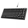 AK820 Wired Mechanical Keyboard Red Axis 82 Key Compact Gaming Keyboard Hot Swap Compatible Gasket Structure Backlit with Knob USB Connection DIY