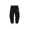 Lifestyle Series Letter Mid-Rise Embroidered Skin-Friendly Campus Running Knitted Sports Pants Unisex Pants Black 152418307-1
