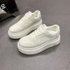 Thick-soled Soft Leather Little White Shoes Women's 2025 Spring and Autumn New Popular Versatile Super Fire Height Increase Lightweight S