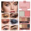 Mini Portable Folding Combination Palette Eyeshadow Highlight Blush Pearl Velvet Fine Blush Waterproof Glitter Highlight