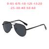 Colorful Lens Myopia Lens Polarized Sunglasses For Children Metal Anti-Glare Oval Prescription Sunglasses 0 -0.5 -0.75 To -4.0