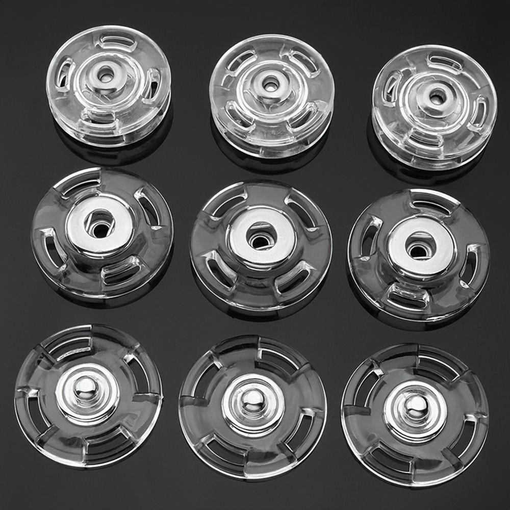 10Pcs Round Fastener Transparent Snap Fastener New Snap Button