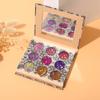 9-color Diamond Sequin Eyeshadow Palette Pearlescent Matte Waterproof Pink Diamond Eyeshadow Palette