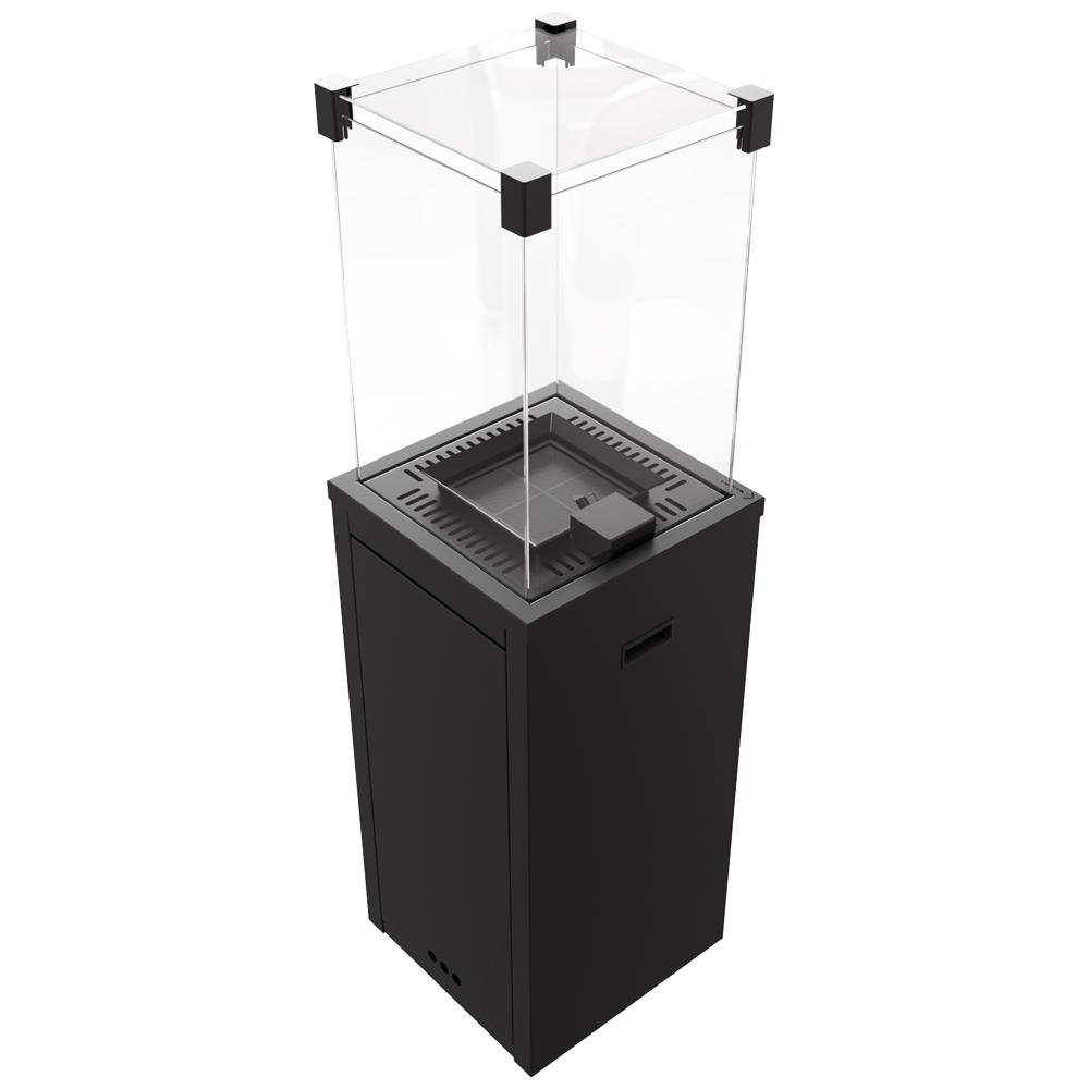 Patio Gas Heater Patio Slim Steel Black Manual 8,2 kW