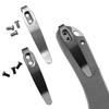 1Set 420 Stainless Steel Material Knife Back Clip With 3pcs M 2.5 Screws Pocket Waist Clamps For Knives DIY Make Access