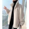 Fashionable Winter Coat – Sheepskin Wool Coat with Lamb Fur Clothes