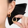 European-American Geometric Crescent Twist Earrings – Trendy, Simple, Niche, High-End Ear Cuffs