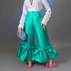Summer High Waist Loose Ruffle Wide Leg Pants for Women
