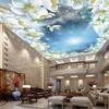 Ceiling Wallpaper 3d Plant Flowers Blue Sky Ceiling Mural Living Room Bedroom Hotel Ceiling Mural