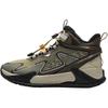 Li Ning Kids Outdoor Soft Comfortable Non-Slip Shock Absorption Support Mid-Top Outdoor Shoes Kids Shoes Green Brown YKEU012-53