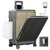 Front Carry Suitcase with USB Includes Drink Front Business CICIBELLA [sumalala] Suitcase, Open, Case, Carry-on, Lightweight, Quiet, Small,