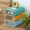 Desktop Storage Box Drawer Style Desk Storage Containers Home Stackable Transparent Stationery Organizer Office Desk Accessories