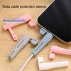 2Pcs Cable Protective Case Universal Silicone Data Cable Protector Durable Flexible Cable Sleeve for Home