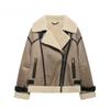 Autumn and Winter Women's Wear Lapel Strap Hem Double-sided Jacket Coat Fur One-piece Fashionable and Versatile