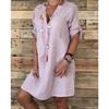 Women's Dress Cotton Linen Multi-color Multi Size Open Top Casual Dresses