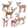 Children'S Cognitive Forest Series Animal Model, Simulated White-Tailed Deer 6-Piece Christmas Ornament Toy