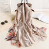 Spring Scarf Women's Luxury Design Polyester Material Smooth Scarf Soft Shawl Beach