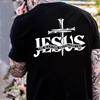 Jesus Christ Back Printing for Men T-Shirt Fashion Graphic Y2k Tops Gift for Christian Jesus Tees Men's Oversized Clothing