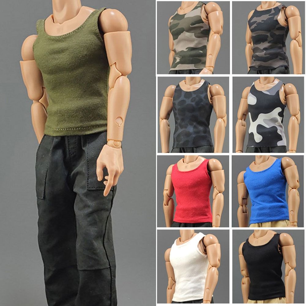 Clothes 1/6 Miniature Clothing Doll Sports Bottom Soldier Figure Accessory Soldier Casual T-shirt