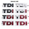 3d ABS Black Logo TDI Emblem Car Trunk Badge Decal For Passat Jetta Touareg Tiguan Touran Golf 4 5 6 Caddy TDI Sticker Accessories