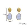 White Irregular Waterdrop Pendant Earring for Women Korean Geometry New Fashion Party Jewelry Girl Gift Earrings Accessory