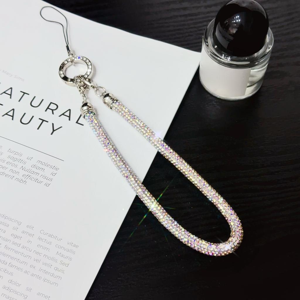 Phone Wrist Strap Shiny Rhinestone Decor Hand Strap Lanyard,Length: 25cm
