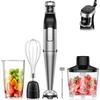 BESROY Hand Blender Blender Speed Variable Prevention Baby Food 20000RPM Ice Compatible 7 In 1 Hand Mixer Electric Whisk Juicer Mixer Food Processor
