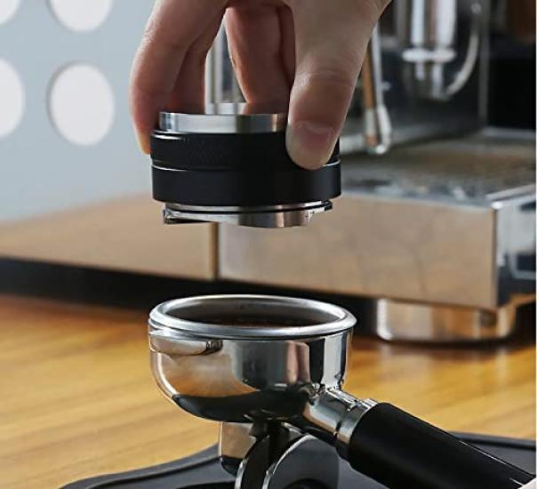 Coffee Distributor & Tamper Dual Head Coffee Leveler for Portafilter Adjustable Depth Professional Espresso Hand Tamper
