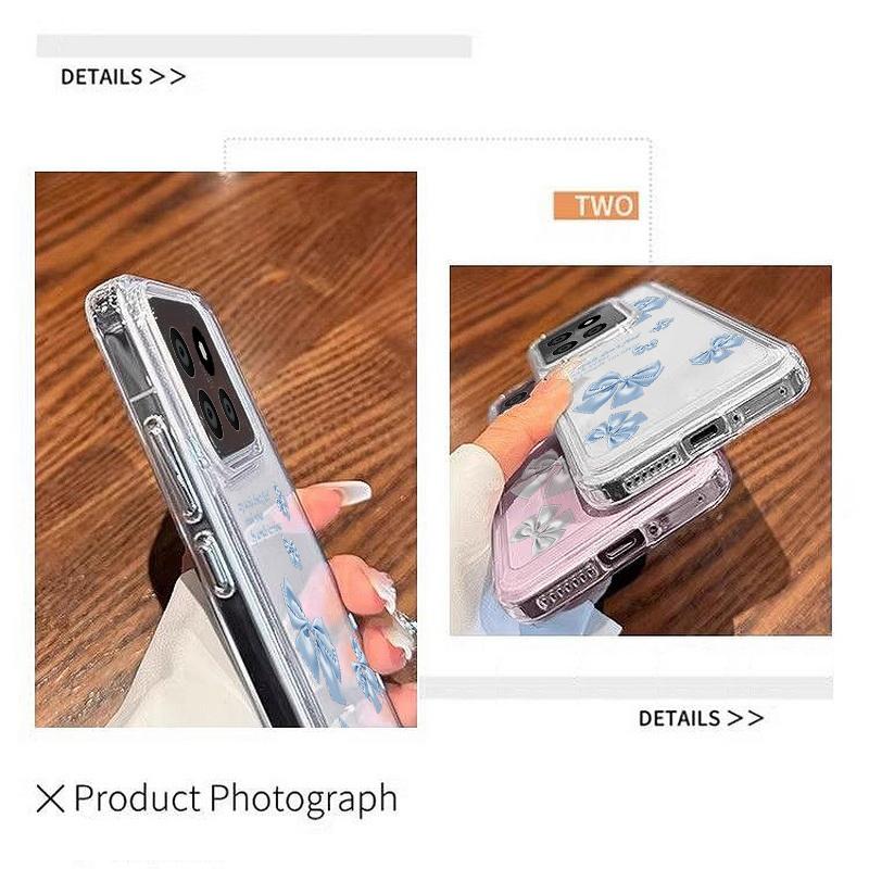 Bowknot Print Clear Silicone Phone Case For Xiaomi Redmi 14T 13T Note 14 Pro 13 12 11 Poco F6 X6 X5 Lens Protection Shockproof Transparent Soft Cover