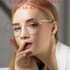Anti Blue Rays Spring Leg Cat Eye Minus Lens Prescription Spectacles Frame Women Metal Short -Sight Eyewear 0 -0 .5 -0 .75 To -6 .0