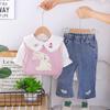 Kids Casual Long-Sleeve Set, Comfortable Daily Wear Outfits