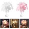 Cozy Feather Bedside Lamp with Soft LED Lights Perfect for Living Rooms