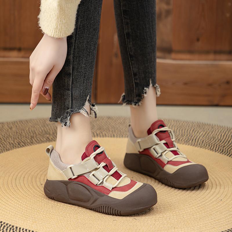Fashion AIYUQI Women Sneakers Retro 2024 Spring New Non Slip Women Vulcanized Shoes Genuine Leather Large Size 41 42 43 Women Shoes