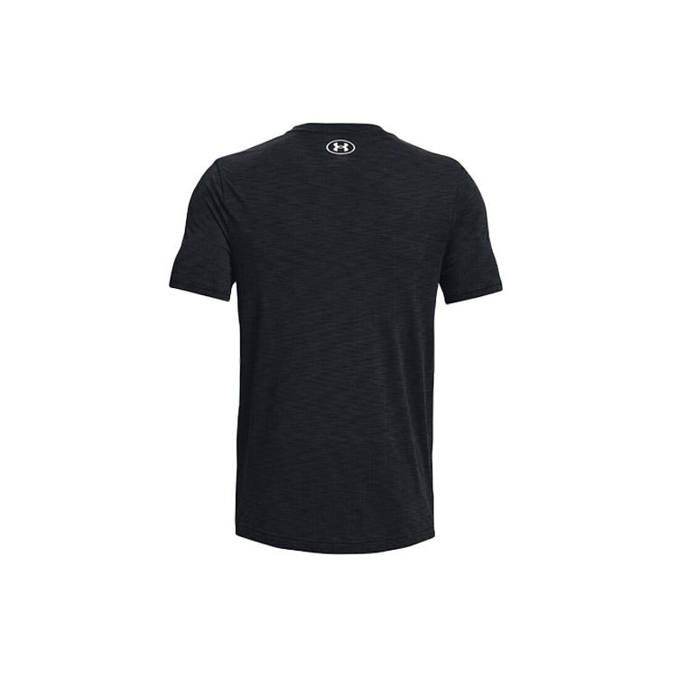 Under Armour Футболка с коротким рукавом для фитнес-тренировок с твердым логотипом, мужская, черная 1359870-001