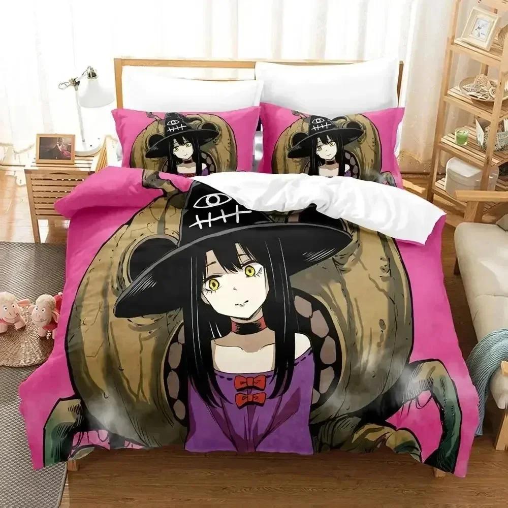 Luxury New 3D Print Anime Mieruko-chan Bedding Set Duvet Cover Bed Set Quilt Cover Pillowcase King Queen Boys Adult Bedding Set