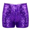 Kids Boys Girls Sparkle Sequins Dance Shorts High Waist Gymnastic Jazzz Hip Hop Dance Performance Dance Shorts