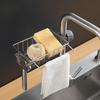 Stainless Steel Multi-Function Kitchen Rack for Faucet and Rag Storage