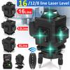 4D 8/12/16 Lines Laser Level Green Light Auto Self Leveling 360 Laser Levels Horizontal Vertical Cross Remote Control Indoor and Outdoor
