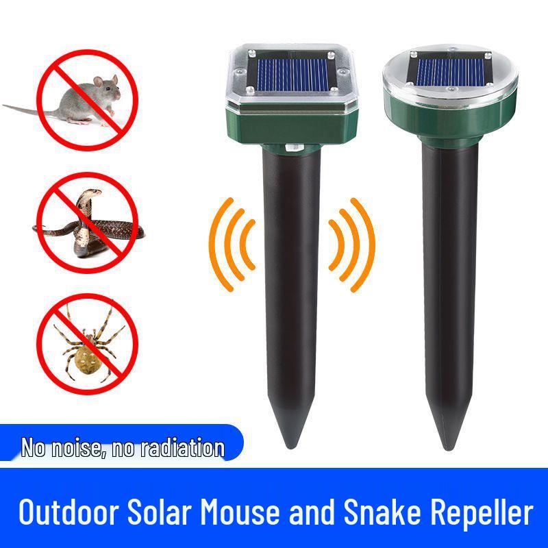 Solar-Powered Ultrasonic Pest Repeller for Mice, Snakes, and Insects - High Power for Outdoor and Farm Use