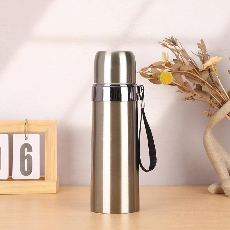 Engraving of Vacuum Stainless Steel Thermos Cup Lettering of Large-capacity Bullet Thermos Cup