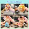 Playful Cute And Creamy Bear Plush Keyring Charming Gift For Lovers Keychain