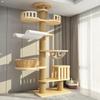 Luxury Climbing Frame House Cat Trees Playground Large Wood Villa Cat Scratch Board Interactive Pets Accessories