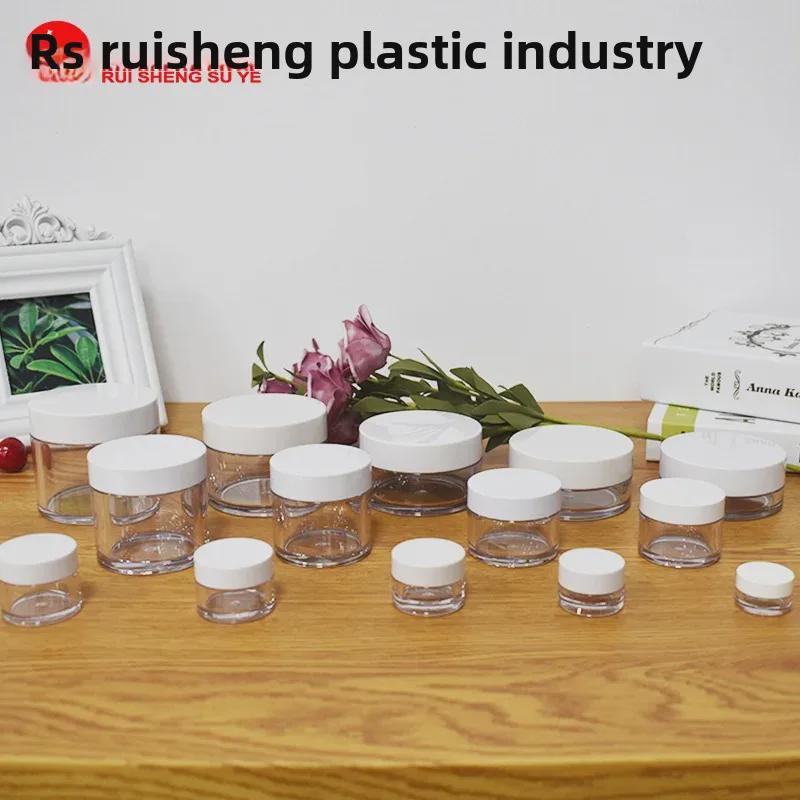 PETG Acrylic Round Cream Bottle - Transparent High-End Cosmetic Packaging