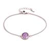 [Q9290] - Silver Bracelet 'Meghan' Amethyst Silver (rhodium-plated) - 10 Mm