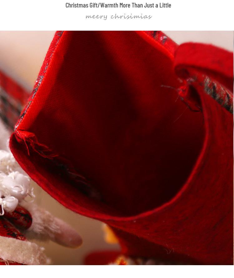 Large Plaid Christmas Stocking for Children's Gifts and Candy