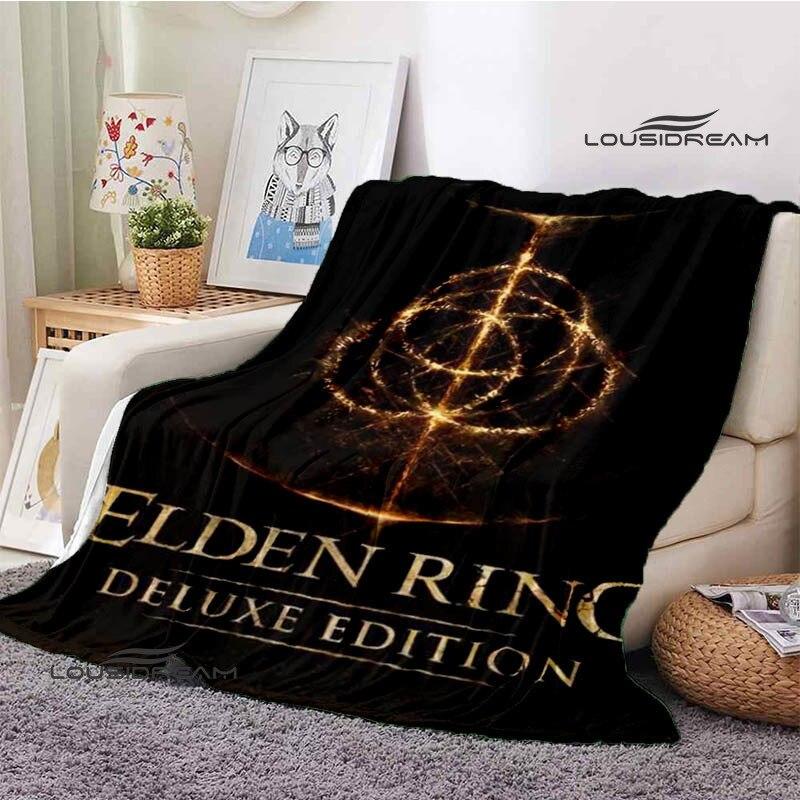 Elden Ring Game 3D Printed Blanket Children's Beautiful Warm Flannel Soft and Comfortable Home Travel Blanket Birthday Gift