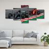 5Pcs F1 Racing Car House Sports Car 5 Pieces Pictures Canvas Paintings Home Decor HD Print Room Decor Abstract Wall Art Poster