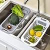 Sink Colander, Vegetable Sink Washing Basket, Fruit Drain Basket Rack, Plastic Drain Basket, Over The Sink Colander Strainer Basket