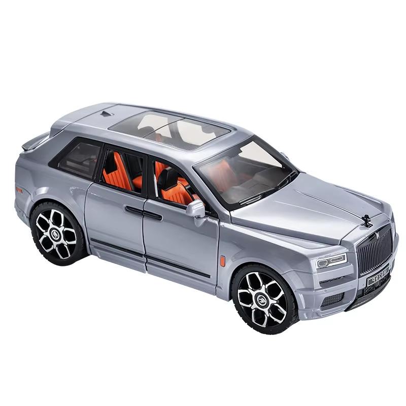 New Large 1:20 Rolls-Royce Cullinan SUV Alloy Model Car Modified Metal Die-casting Boy Toy Car Pull Back Sound and Light Six-door Children's Gift